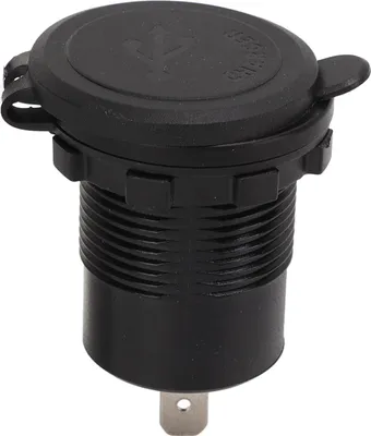 Zdjęcie produktu dla Ładowarka samochodowa USB Podwójny port USB QC3.0 Szybkie ładowanie Niebieskie światło z przełącznikiem kluczykowym 12?24V Uniwersalna do motocykli RV