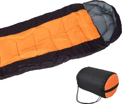 Produktbild von Schlafsack orange Mumienschlafsack Deckenschlafsack Camping Zelten Outdoor
