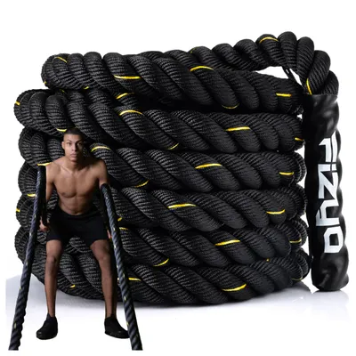 Produktbild von FIZYO Battle Rope 15m – Fitness Seil für Training, Kraft, Ausdauer & Muskelaufbau. Robustes ummanteltes Seil für Crossfit, Home Gym & Outdoor Workout
