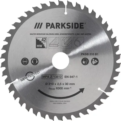 Produktbild von PARKSIDE® Kreissägeblatt 210 mm PKSB 210 B1 (TRF Kreissägeblatt, 42 Zähne)