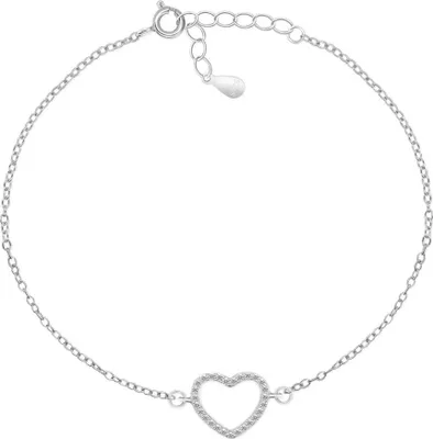 Immagine prodotto di Delicato bracciale a cuore in argento BRC59W