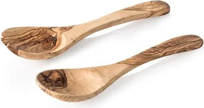 Produktbild von 6x Salatbesteck Set PURE OLIVE, 27 cm, 2-teilig, Olivenholz
