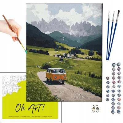 Produktbild von Oh Art! Malen nach Zahlen Set - 40x50cm, mit Holzrahmen und Pinseln - Schnelle Lieferung