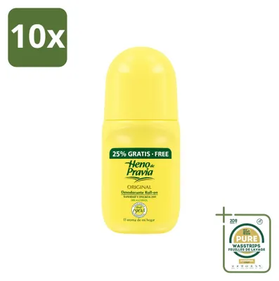 Productafbeelding van 10 x Heno De Pravia Deodorant Roller Original - 50 ml - Verpakking met 10 stuks