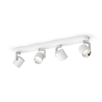 Obrázek produktu pro Philips LED SceneSwitch Čtverné bodové svítidlo Byrl, Bodové světlo na lištu, Žárovky bez možnosti výměny, 4 žárovek, LED, 2700 K, Bílá