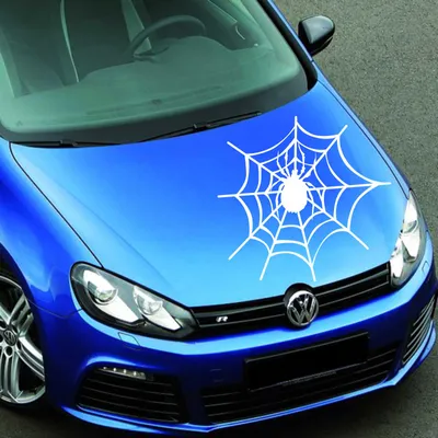 Produktbild von Aufkleber - Autoaufkleber "Spinnennetz" 50cm x 52cm Weiß - Tuning Carystyling Heckscheibe Auto