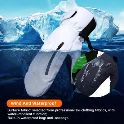 Produktbild von Snowboard-Fäustlinge für Damen und Herren, wasserdichte Skihandschuhe, Touchscreen, Schnee, Winter, Schneemobil