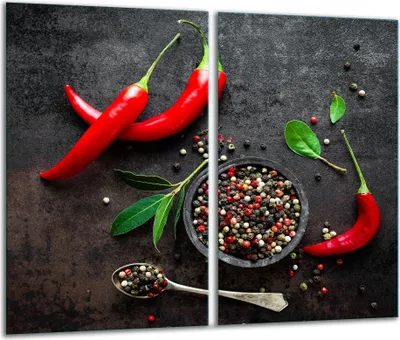 Obrázok produktu pre Kryt varnej dosky 2 kusy 30x52 keramický kryt varnej dosky sklo chili