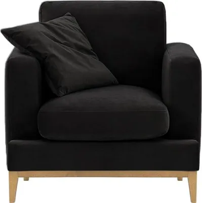 Produktbild von SLF24 - Sessel Covex Wood - schwarz - Velluto 20