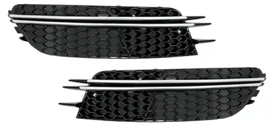 Imagen del producto de Cubiertas de rejilla para Audi A6 C7 4G, modelos 2012-2015, color , acabado cepillado de aluminio.