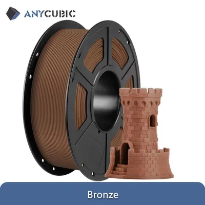 Zdjęcie produktu dla Filament do drukarek 3D PLA – średnica 1,75 mm – waga 3 kg – do technologii FDM – wysoka dokładność wymiarowa – kolor brązowy