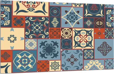 Produktbild von Herdabdeckplatte Glaskeramikkochfeld-Abdeckung Spritzschutz Glas 80x52 Mosaik