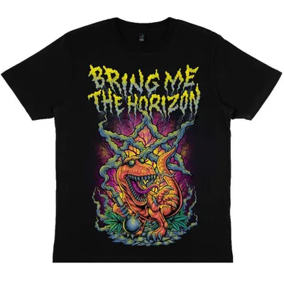 Immagine prodotto di Bring Me The Horizon Smoking Dinosaur Black S T-shirt