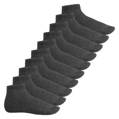Produktbild von Footstar Herren & Damen Kurzschaft Socken (10 Paar) - Sneak it! - Anthrazit 43-46