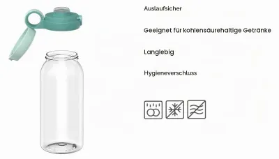 Zdjęcie produktu dla Butelka do picia Mepal Campus, 600 ml, z klapką, kolor: różowy. Numer produktu: 107485074100, kod kreskowy: 8720294071006