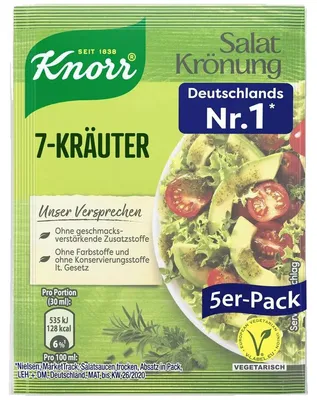 Immagine prodotto di Knorr Salatkrönung 7 Herbs Clear Salad Dressing 5x 8g 5er