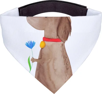 Produktbild von Mr. & Mrs. Panda Halstuch Für Hunde Hund Blume - Weiß - Geschenk, Hundeliebe, Hundeschal, Sprüche, Süß, Tuch