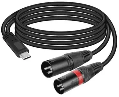 Image de Câble audio USB-C vers XLR - 1 m - Pour amplificateurs et tables de mixage