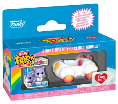 Produktbild von Funko FK86927 - Die Glücksbärchis Bitty POP! Rides Vinyl Figur Share Bear and Cloud Mobile - Neu