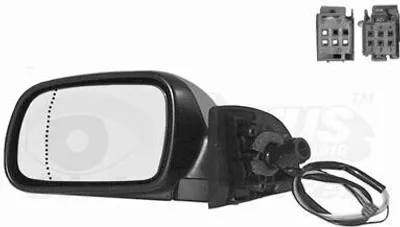 Produktbild von VAN WEZEL 4040827 Außenspiegel Seitenspiegel Links passend für PEUGEOT 307 CC (3B) Asphärisch Beheizt Grundiert