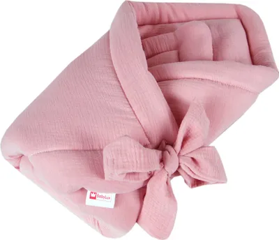 Produktbild von BABYLUX Einschlagdecke Musselin BABYHÖRNCHEN 75 x 75 cm Baby Neugeborene Rosa