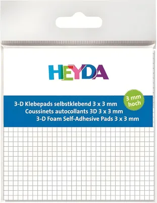 Produktbild von HEYDA 204889006 3D-Klebepads 3 x 3 x 3 mm weiss