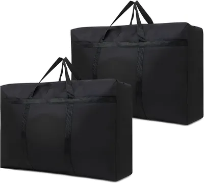 Productafbeelding van 100 l grote opbergzakken met ritssluitingen - Set van 2 - Verplaatsingstassen - Verpakkingszakken - Dekbed - Dekens