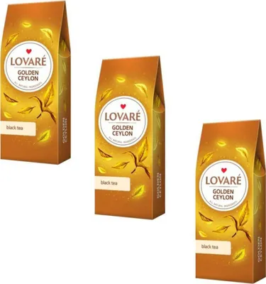 Produktbild von 3x 80 g Lovare Tee "Golden Ceylon" Schwarztee