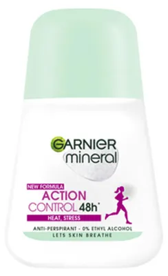 Produktbild von Garnier Mineral-Deo Roll-on Action Control 48h - Hitze, Stress 50 ml