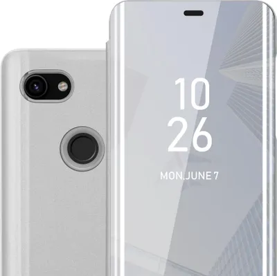 Obrázek produktu pro Cadorabo Pouzdro na mobilní telefon pro Google PIXEL 3A XL ve stříbrném krytu Zadní kryt Ochranné pouzdro typu kniha Pouzdro typu kniha