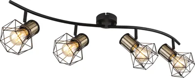 Image de Globo Lighting Projecteur métal noir mat, 4x E27