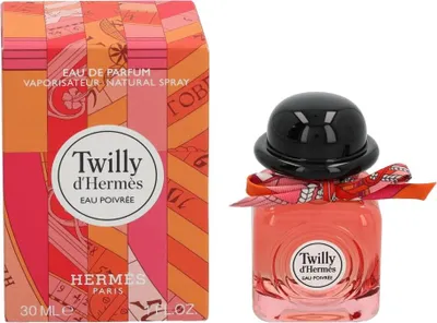 Productafbeelding van Hermes Twilly d' Eau Poivree, damesparfum, 30 ml, spray, ingrediënten: alcohol, parfum (geur), aqua (water), limonene, ethylhexyl methoxycinnamaat, alpha-isomethyl..., afkomstig uit Frankrijk, 1 stuk