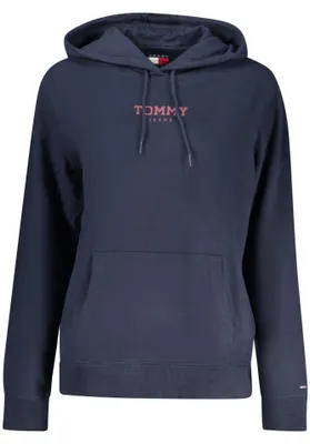 Produktbild von Damen Kapuzenpullover Blau - Nachhaltig & Stylisch mit Logo-Druck