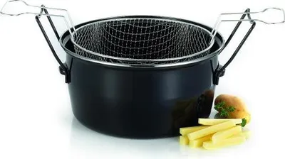 Obrázek produktu pro Baumalu 311307, Kulatý, Hluboká pánev, Černá, Ocel, Keramický, Elektrický, Plyn, Halogen, Indukční, Utěsněná plotna, 28 cm