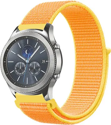 Produktbild von Strap-it Samsung Gear S3 Classic / Frontier Armband Nylon (Hellgelb)