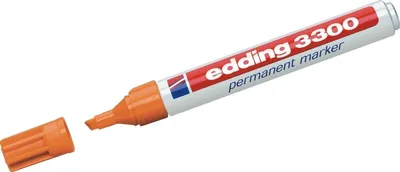 Produktbild von Permanentmarker edding 3300 orange Packung mit 10 Stück