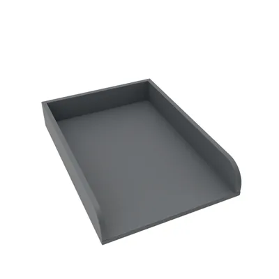 Produktbild von regalik Wickelaufsatz Universal, Wickeltischaufsatz für Kommoden in beliebiger Breite, Abnehmbar Wickelkommode aufsatz, Abgerundeten Frontplatten, Graphit, 72cm x 54cm
