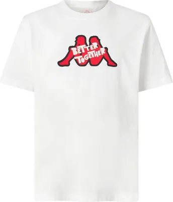 Image de T-shirt à manches courtes Kappa Getto, blanc, taille L, homme, blanc, taille L