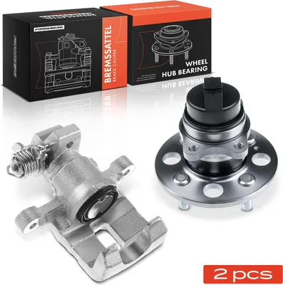 Image de Frankberg 1x étrier de frein + 1x moyeu de roue essieu arrière gauche pour KIA Picanto JJ10E 1.0L 1.1L 2005-2011