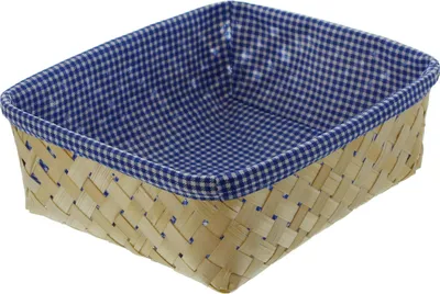 Produktbild von Bambusschale "Blau kariert"