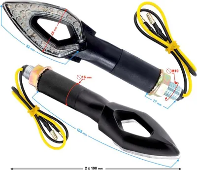 Produktbild von Universelle Blinker MRT-083, LED (20 Dioden) schwarz, (E-Prüfzeichen)