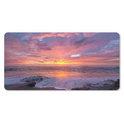 Produktbild von MuchoWow® Schreibtischunterlage Strand - Meer - Sonnenuntergang 80x40 cm - XXL Mauspad - Gaming Mauspad
