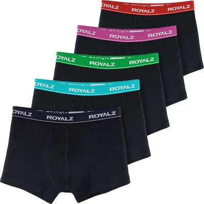 Produktbild von ROYALZ 5er Pack Unterhosen Herren Boxershorts Baumwolle 95%, Elasthan 5% - bequeme Männer Unterwäsche Nahtlos – Trunks im klassischer Schnitt modernen Look