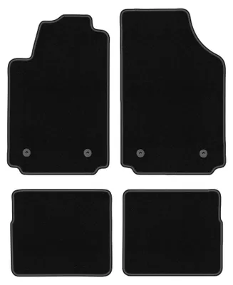 Produktbild von Velours-Fußmatten für Audi A2 2000-2005 (Schrägheck) – 4-tlg, Schwarz, passgenau – Wielganizator BASIC