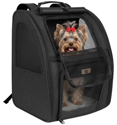 Haustierrucksack mit Netzfenster, Oxford-Gewebe, 6 kg, 40x33x27 cm