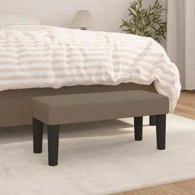 Produktbild von "2026 Promotion" Sitzbank für Garten, Holzbank Taupe 70x30x30 cm Stoff - Gartenbänke CC20856