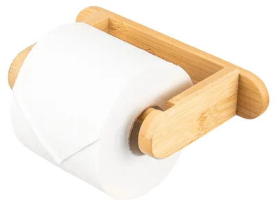 Obrázok produktu pre Držiak na toaletový papier eluno, držiak na bambusový toaletový papier, na nalepenie alebo na pripevnenie