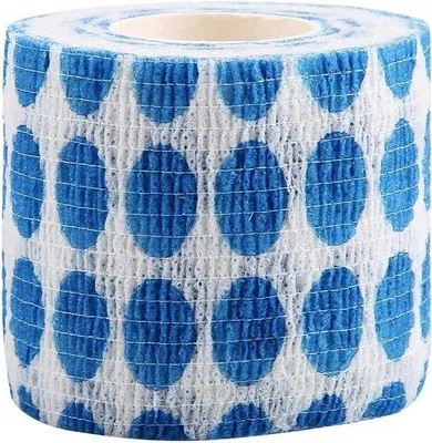 Produktbild von Wasserdichtes Tierverband aus atmungsaktivem Blauem Vliesstof, elastische Körperwickel, 5 cm, für Hunde, Katzen und Pferde.