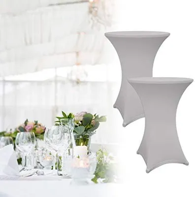 Produktbild von 1x hochwertige Stehtischhusse 80-85 cm, ® Zertifikat | Stretch Tisch-Überzug schnelltrocknend, Husse mit Verstärkung im Fußbereich | Waschbar, pflegeleicht & langlebig