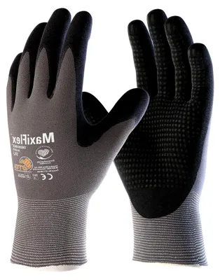 Produktbild von 3er Set Noppen-Arbeitshandschuhe, Montagehandschuhe, Größe 9 (L)
